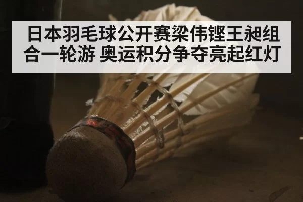 日本羽毛球公开赛梁伟铿王昶组合一轮游 奥运积分争夺亮起红灯
